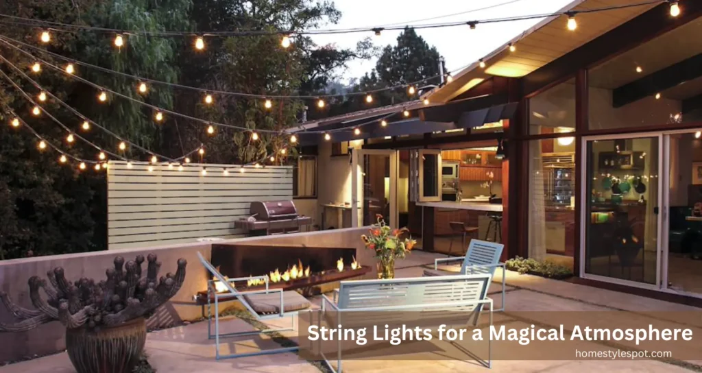 string lights as exterior home lighting