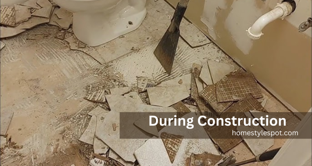 bathroom renovation during construction 