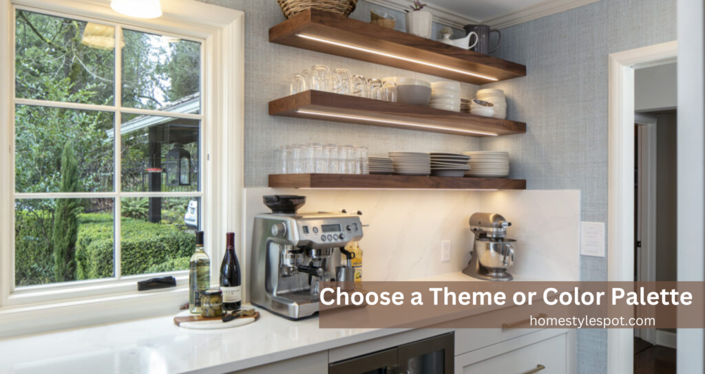 how to style open kitchen shelves