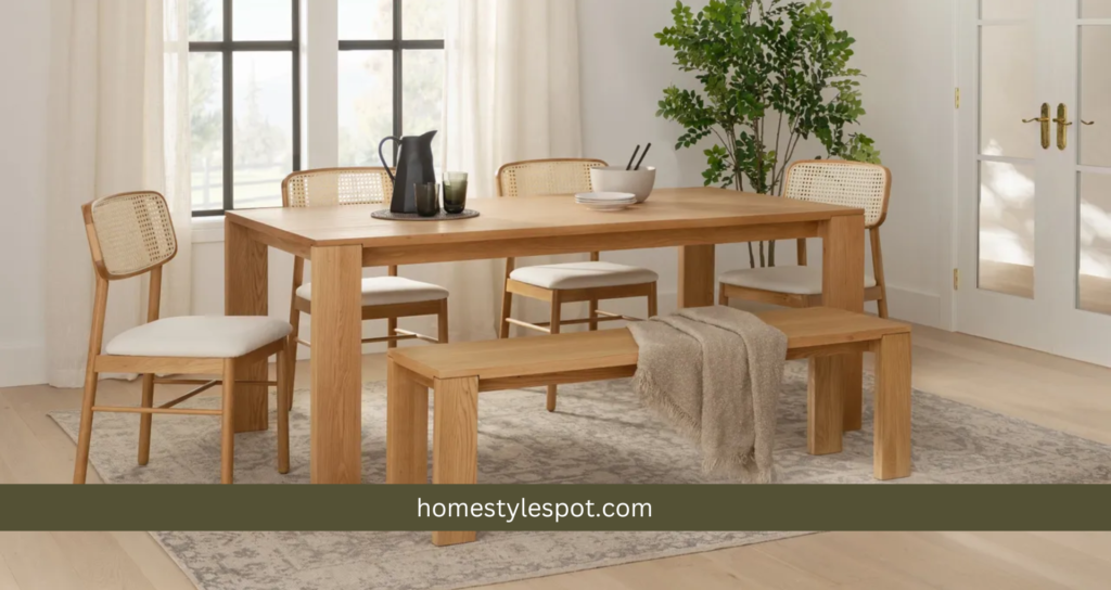 wooden  leg farm style dining table 