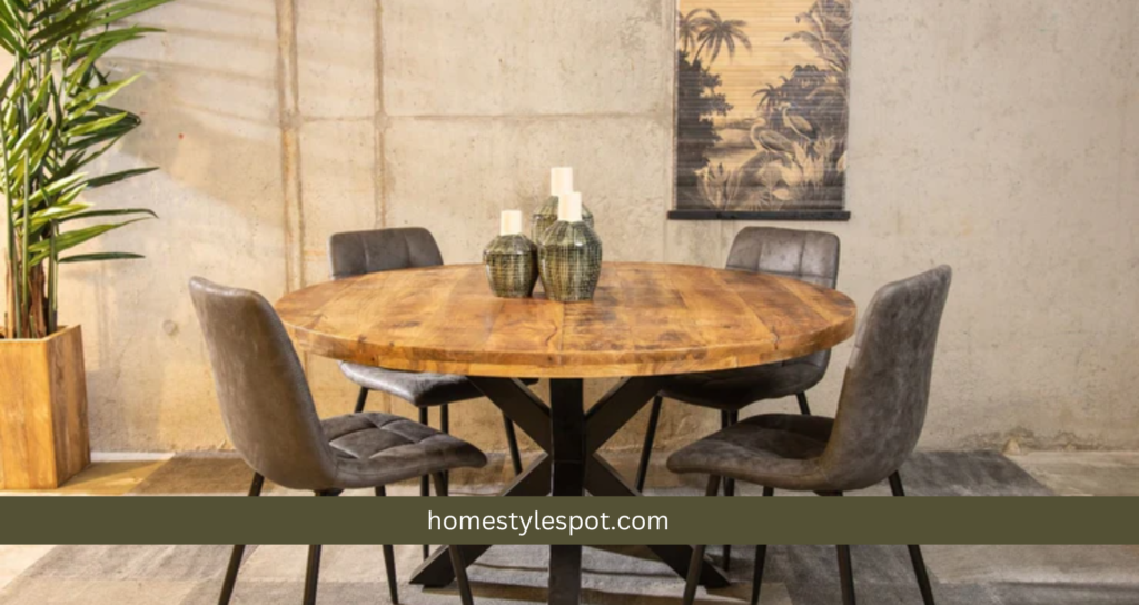 Round Rustic Dining Table