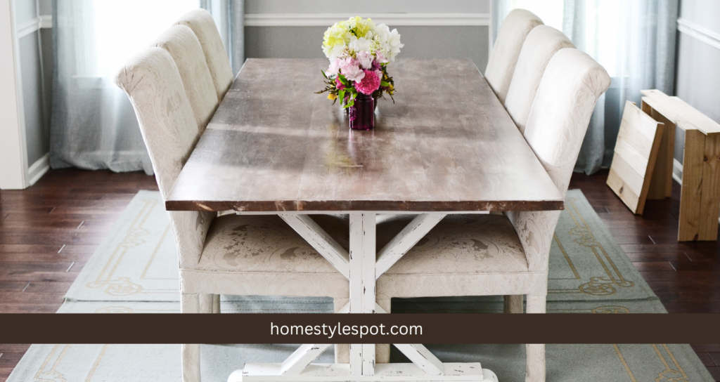 Distressed Paint farm style dining Table