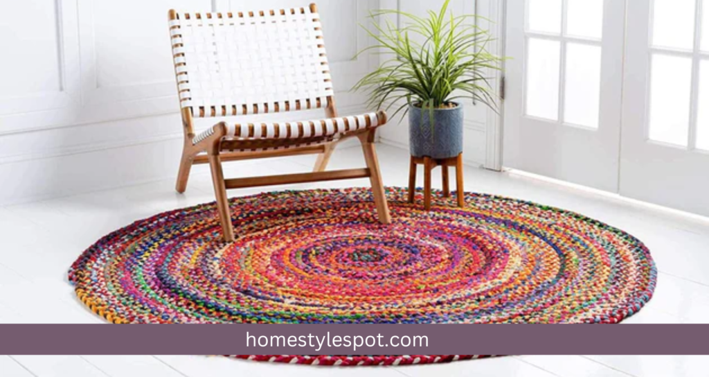 boho-style round outdoor rugs 